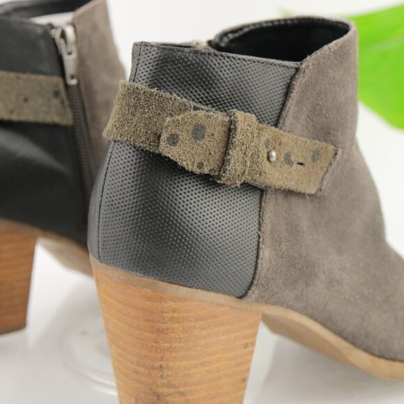 Dolce Vita Womens Sierra Boot Size 10 Gray Suede Block Heel Bootie Boho Chic - Picture 3 of 12